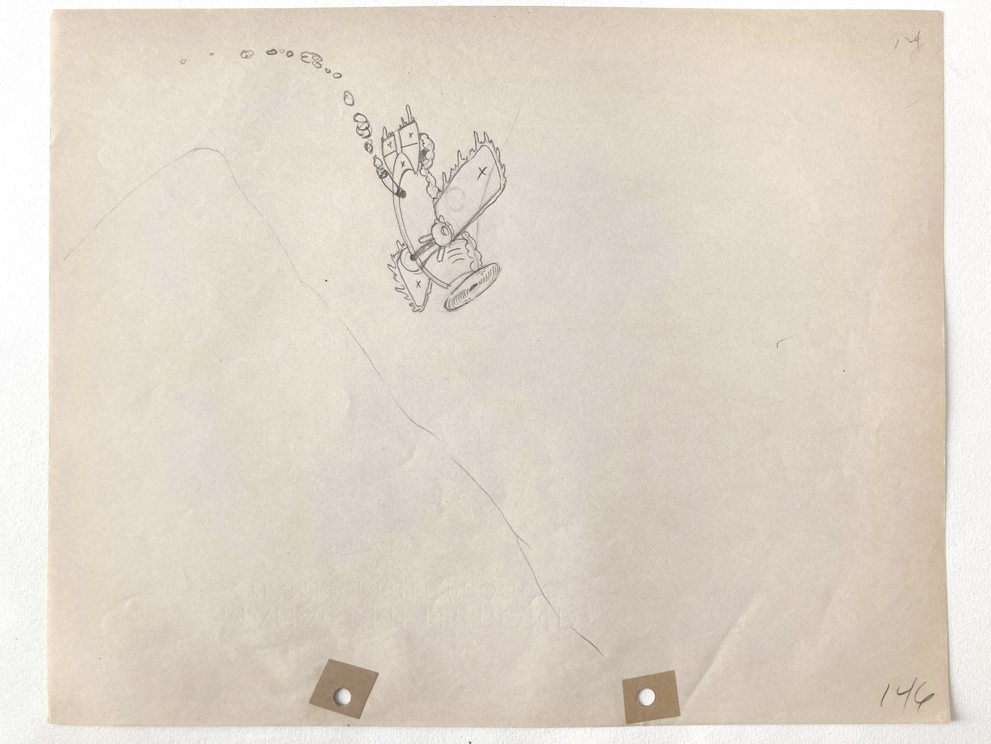 The Mail Pilot : Original Production Used Drawing Featuring Mickey in His Plane (Walt Disney, 1933). For sale on FLIP Gallery