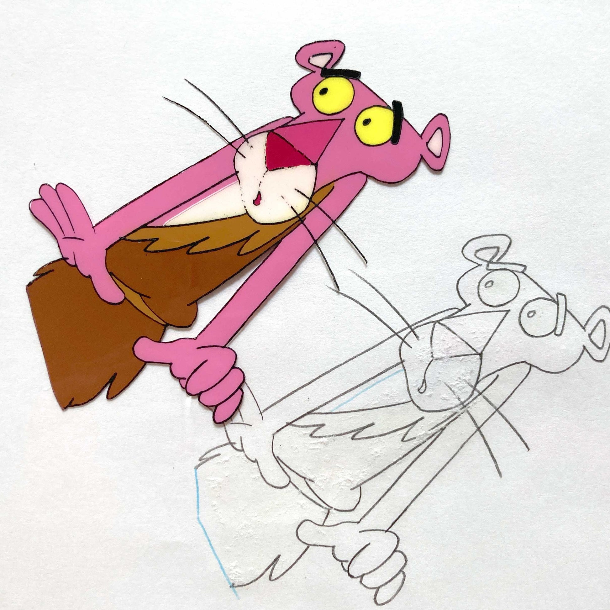 The Pink Panther : Original Production Used Animation Cel and Matching Drawing (Tv show 1980s). For sale on FLIP Gallery
