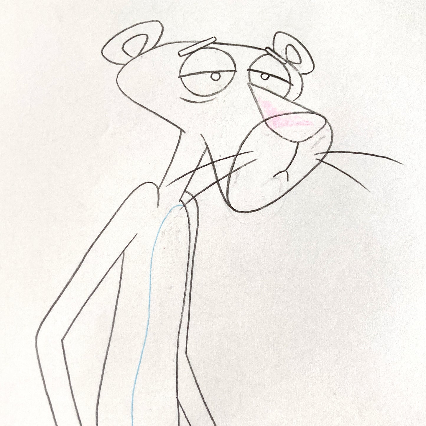 Original Animation Production Used Drawing of The Pink Panther (From the 80's). For sale on FLIP Gallery