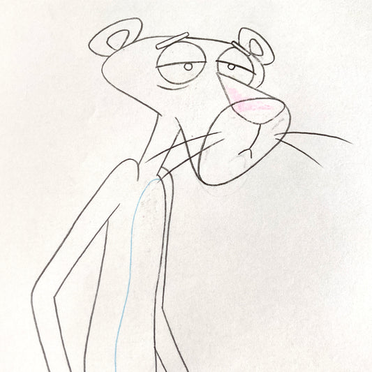 Original Animation Production Used Drawing of The Pink Panther (From the 80's). For sale on FLIP Gallery