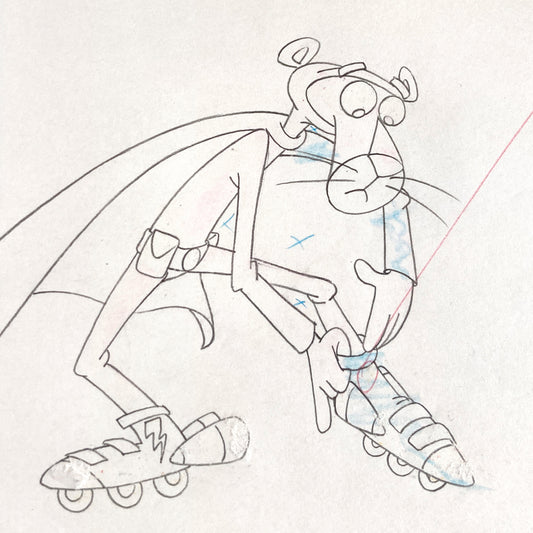 Original Production Used Animation Drawing of The Pink Panther (From the 80's). For sale on FLIP Gallery