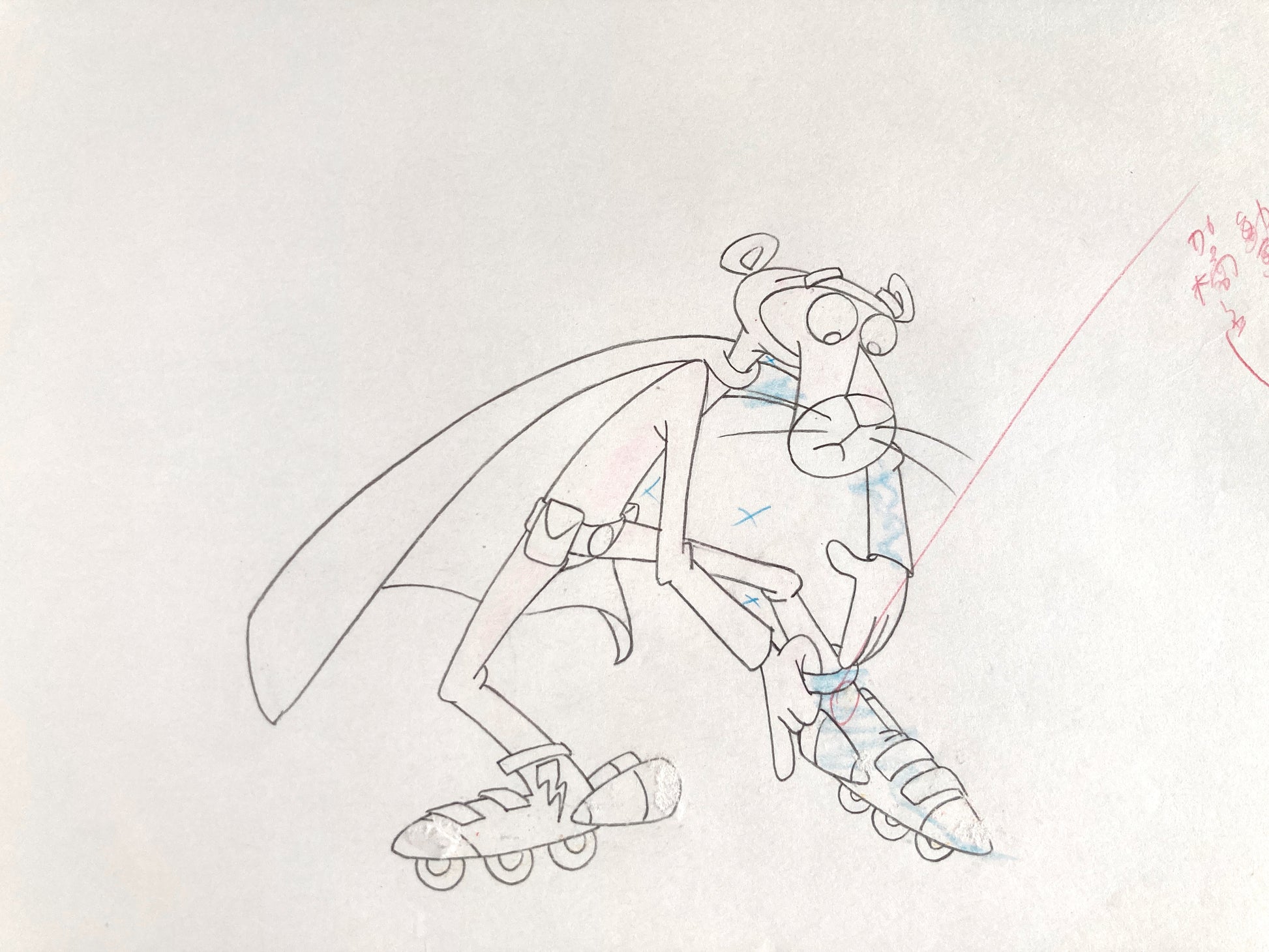 Original Production Used Animation Drawing of The Pink Panther (From the 80's). For sale on FLIP Gallery