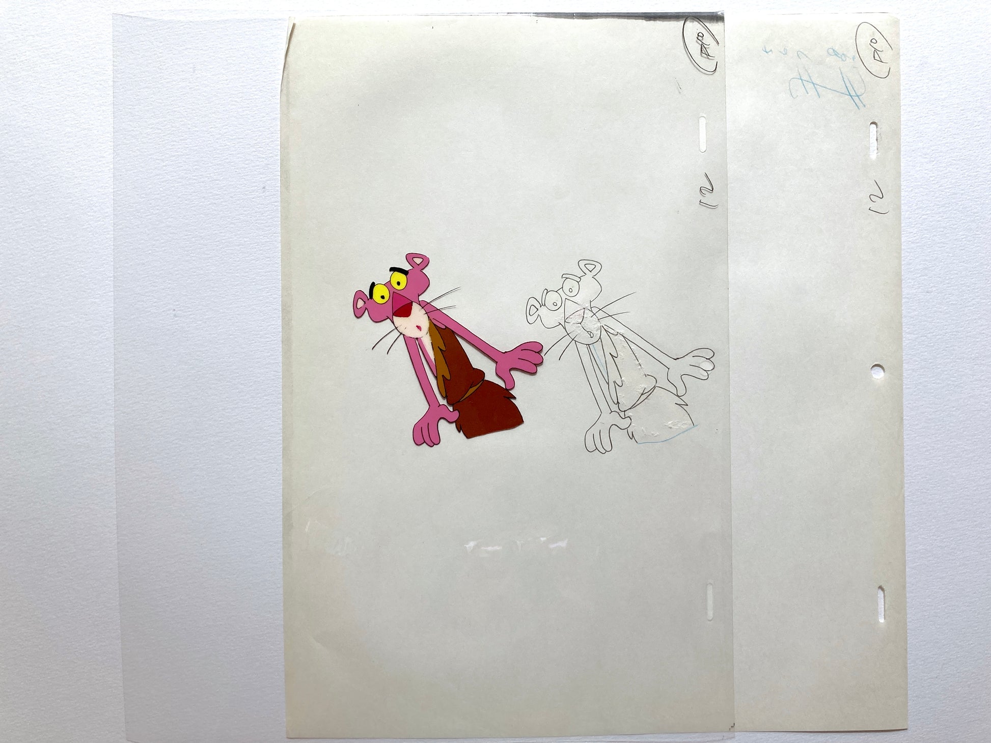 The Pink Panther Original Production Used Animation Cel and Matching Drawing (Tv show 1970s). For sale on FLIP Gallery