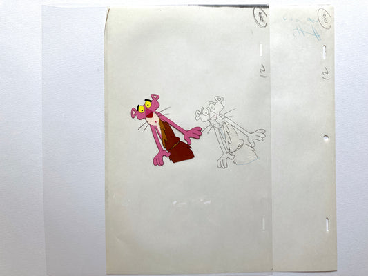 The Pink Panther Original Production Used Animation Cel and Matching Drawing (Tv show 1970s). For sale on FLIP Gallery