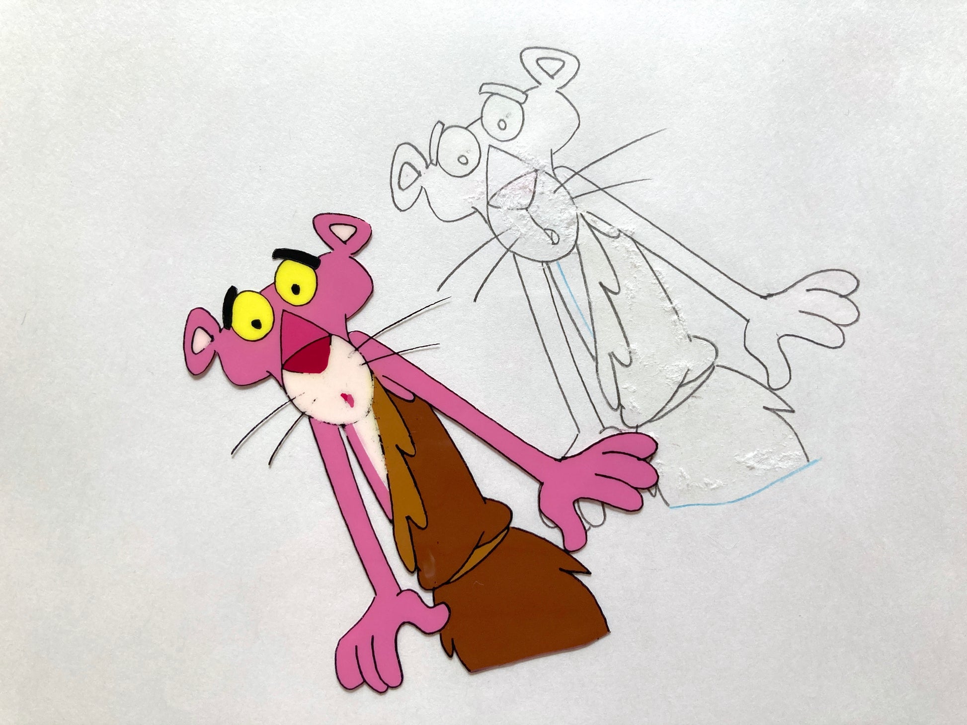 The Pink Panther Original Production Used Animation Cel and Matching Drawing (Tv show 1970s). For sale on FLIP Gallery