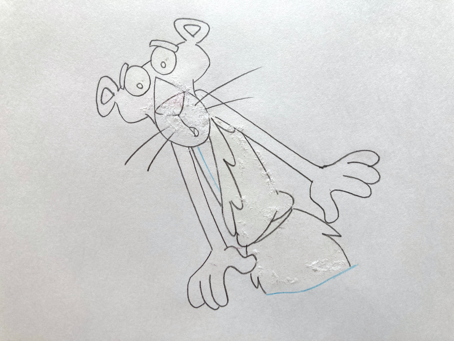 The Pink Panther Original Production Used Animation Cel and Matching Drawing (Tv show 1970s). For sale on FLIP Gallery