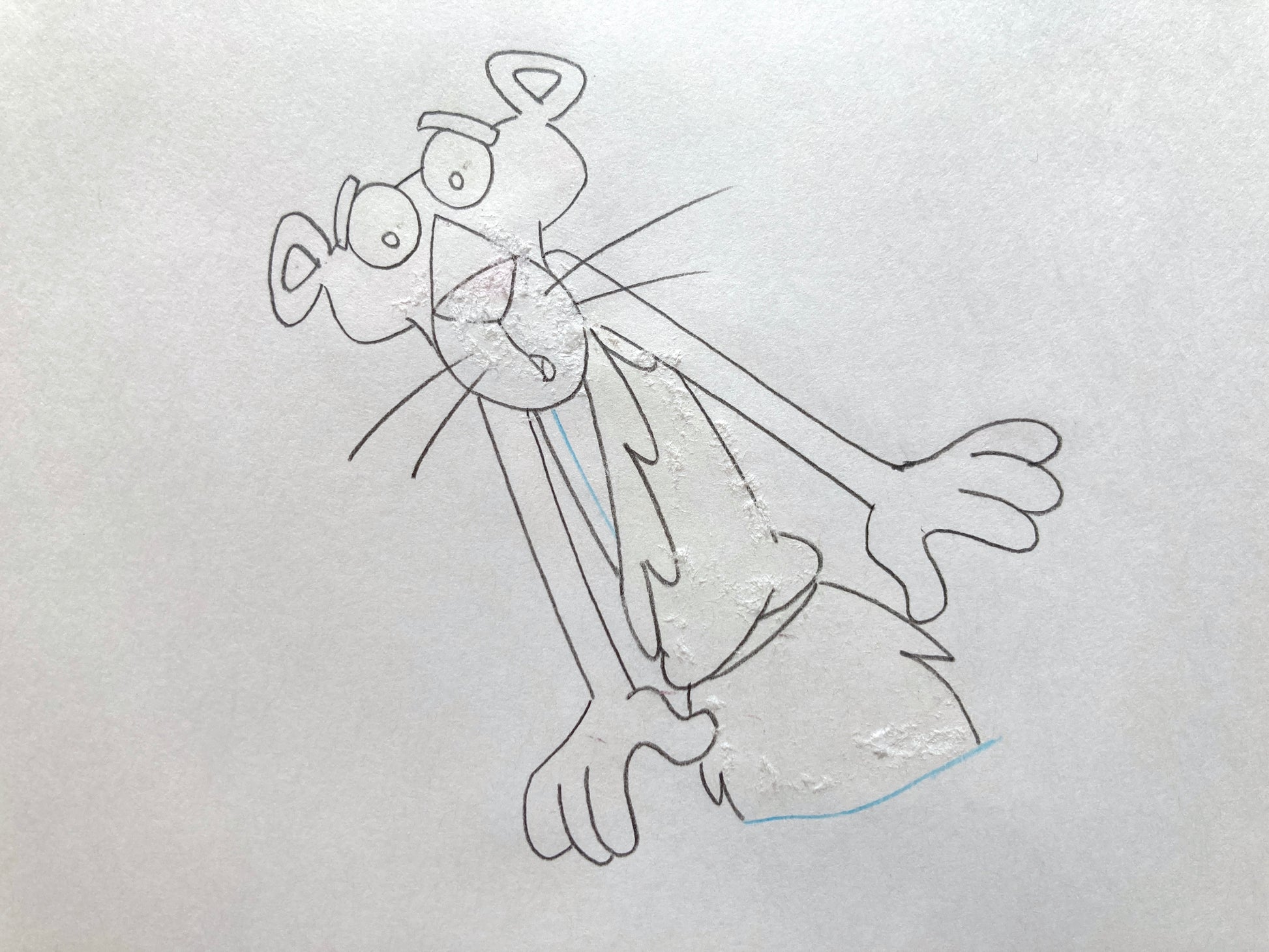 The Pink Panther Original Production Used Animation Cel and Matching Drawing (Tv show 1970s). For sale on FLIP Gallery