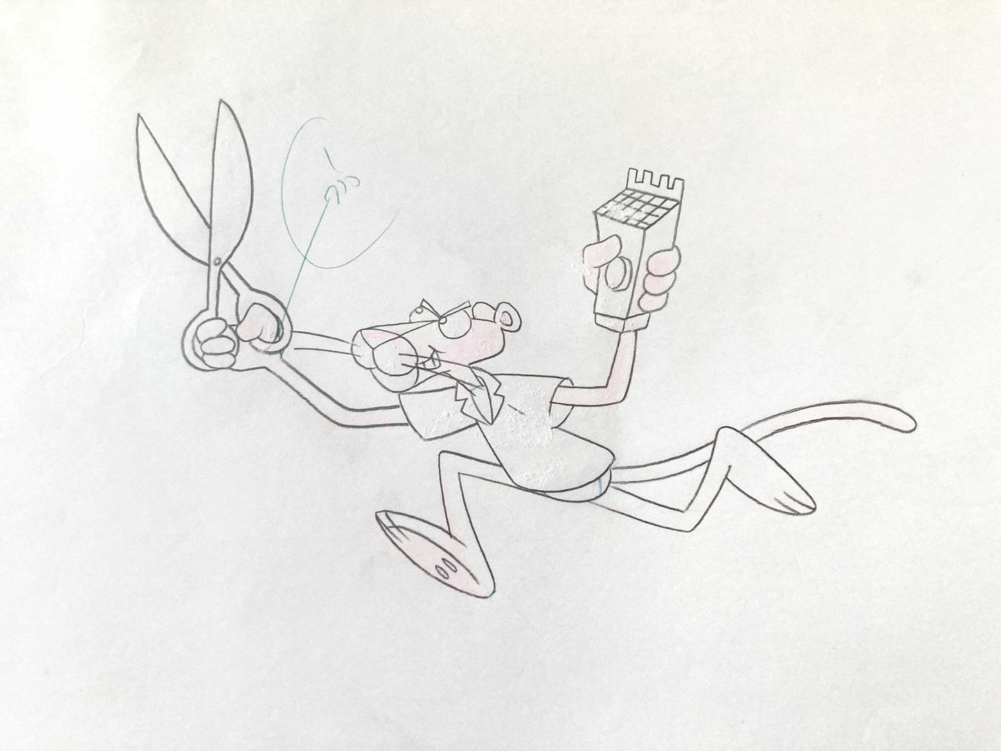 Original Animation Production Art Drawing from The Pink Panther