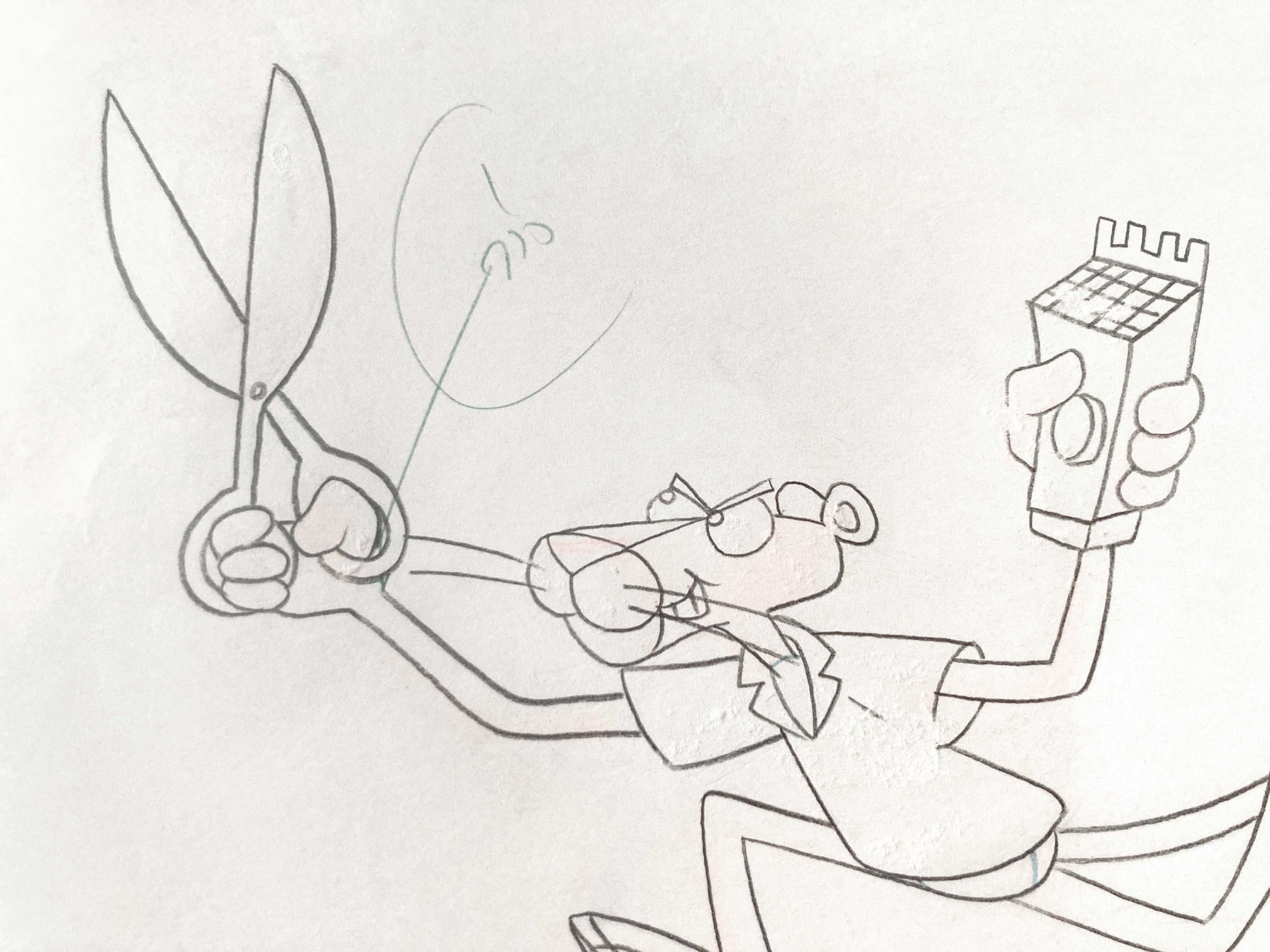 Original Animation Production Art Drawing from The Pink Panther