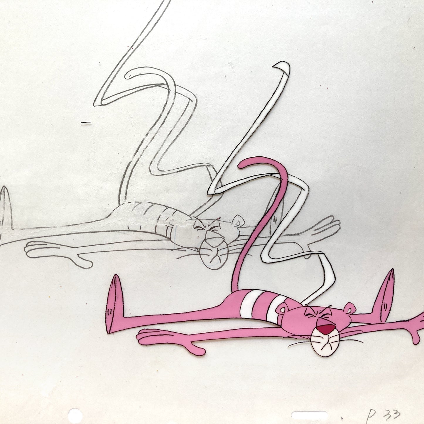The Pink Panther : Original Production Used Animation Cel + Matching Drawing (Tv show 1980s). For sale on FLIP Gallery