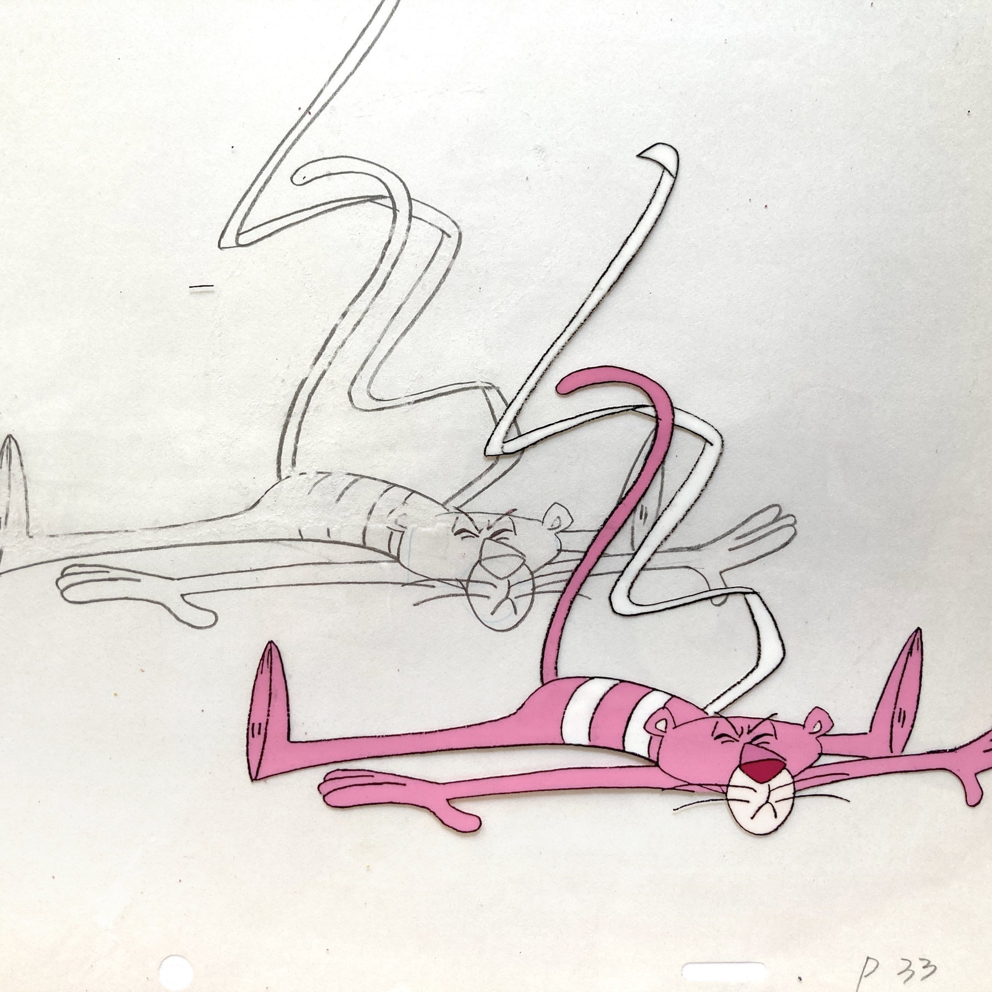 The Pink Panther : Original Production Used Animation Cel + Matching Drawing (Tv show 1980s). For sale on FLIP Gallery