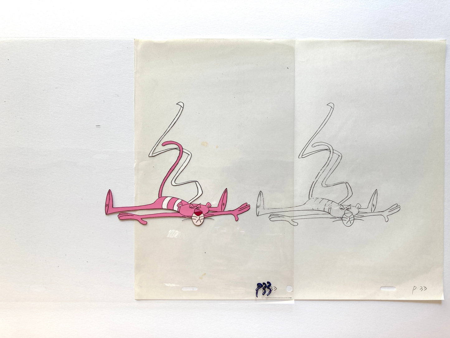 The Pink Panther : Original Production Used Animation Cel + Matching Drawing (Tv show 1980s). For sale on FLIP Gallery