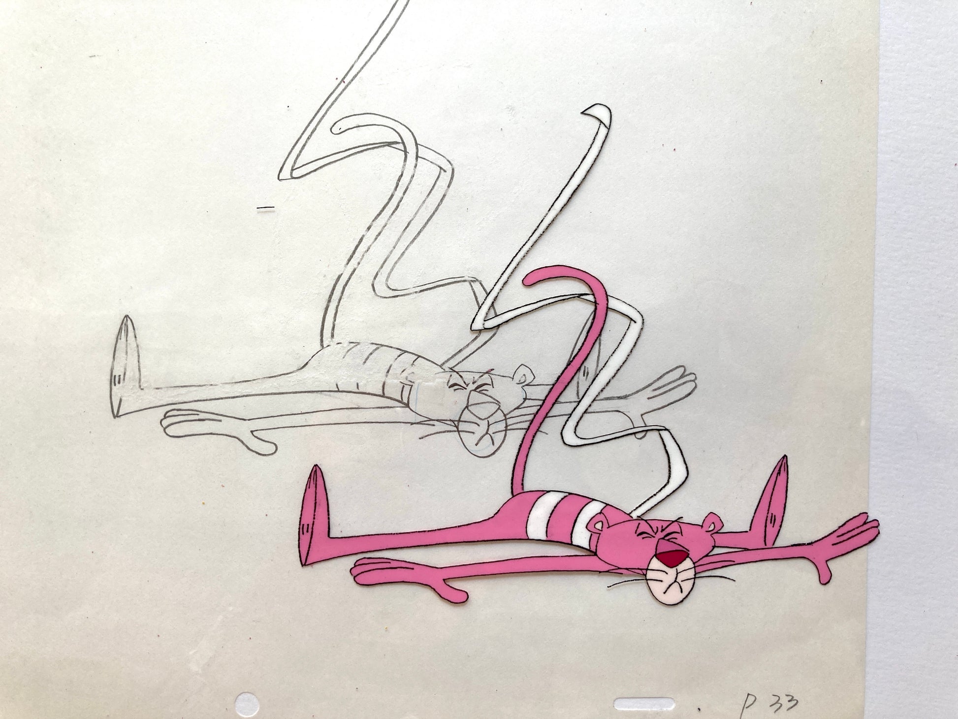 The Pink Panther : Original Production Used Animation Cel + Matching Drawing (Tv show 1980s). For sale on FLIP Gallery