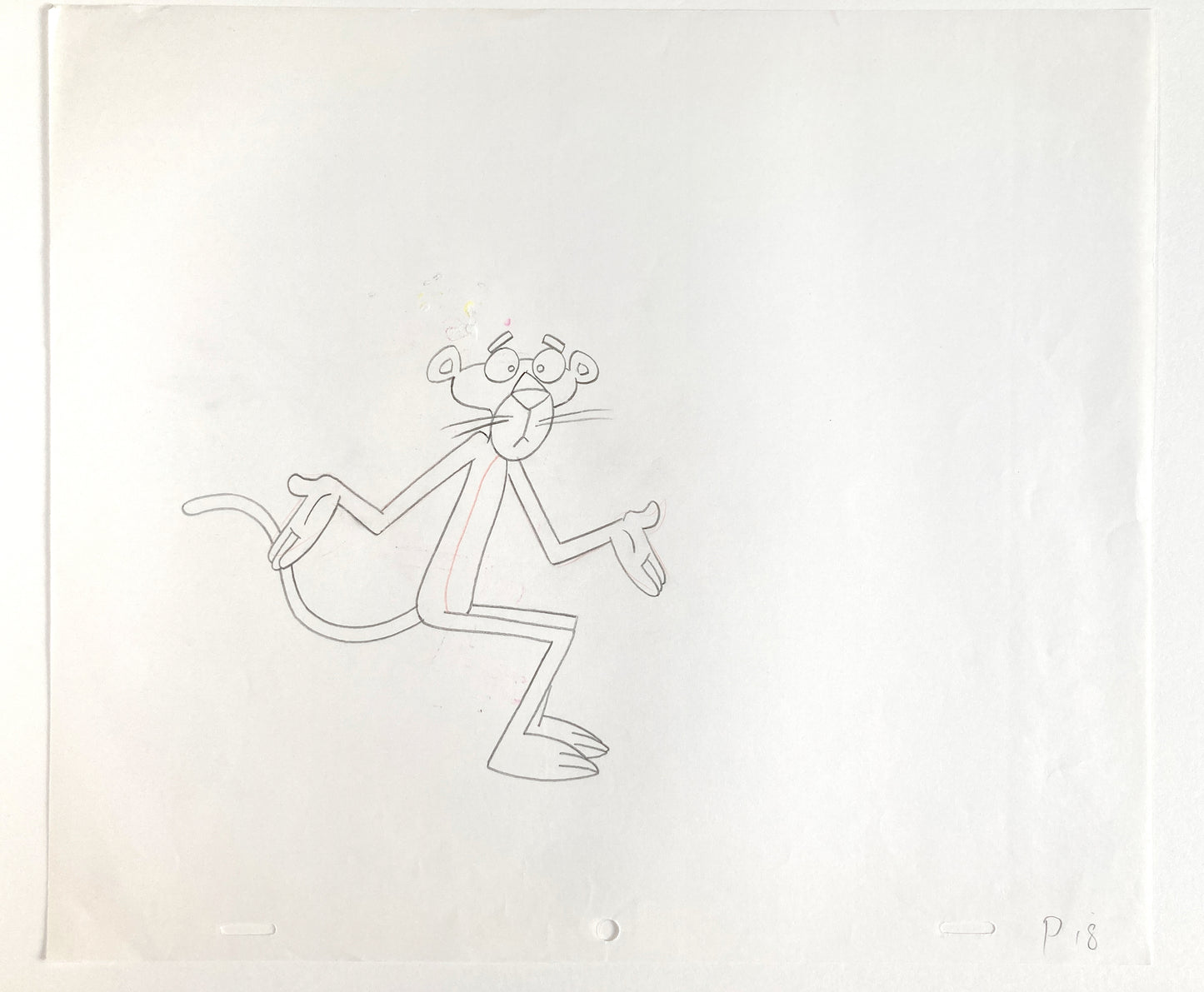 Original Production Used Animation Drawing of The Pink Panther (From the 70's). For sale on FLIP Gallery