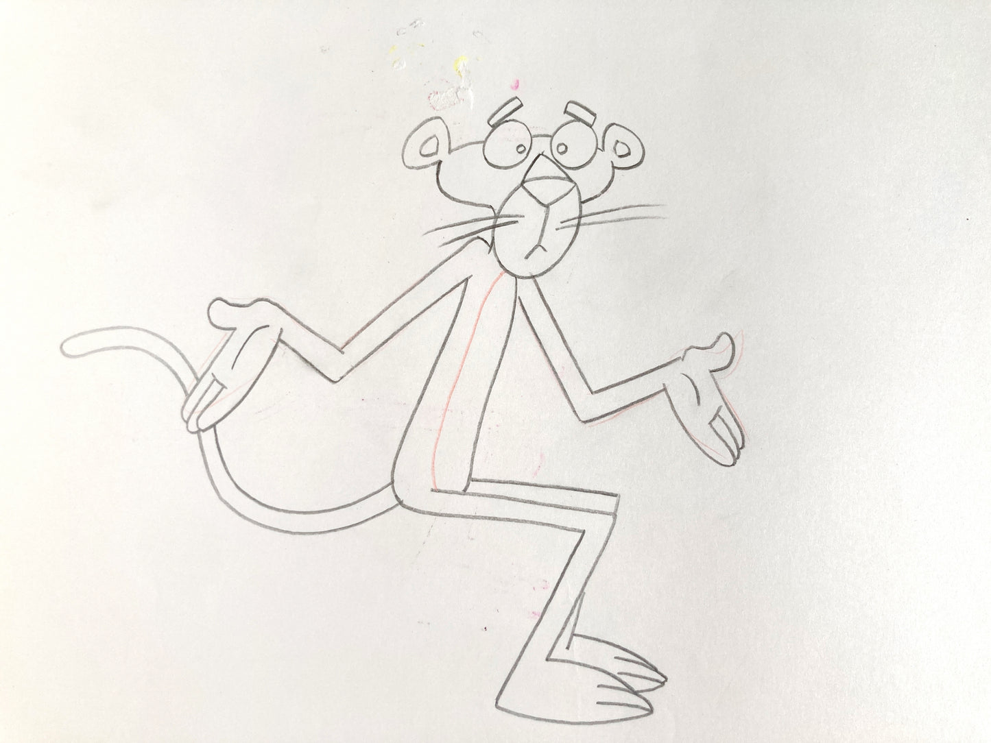 Original Production Used Animation Drawing of The Pink Panther (From the 70's). For sale on FLIP Gallery
