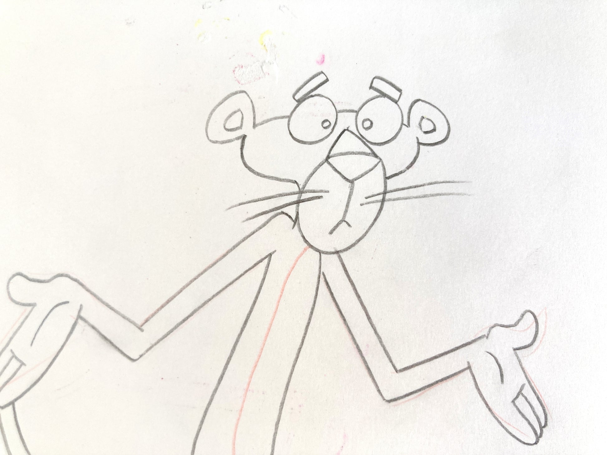 Original Production Used Animation Drawing of The Pink Panther (From the 70's). For sale on FLIP Gallery