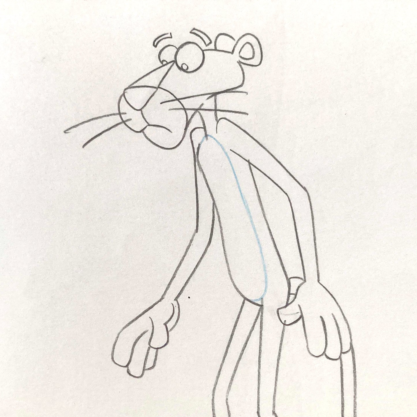 Original Animation Production Used Drawing of The Pink Panther (From the 80's). For sale on FLIP Gallery