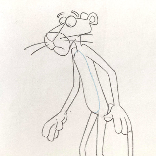 Original Animation Production Used Drawing of The Pink Panther (From the 80's). For sale on FLIP Gallery