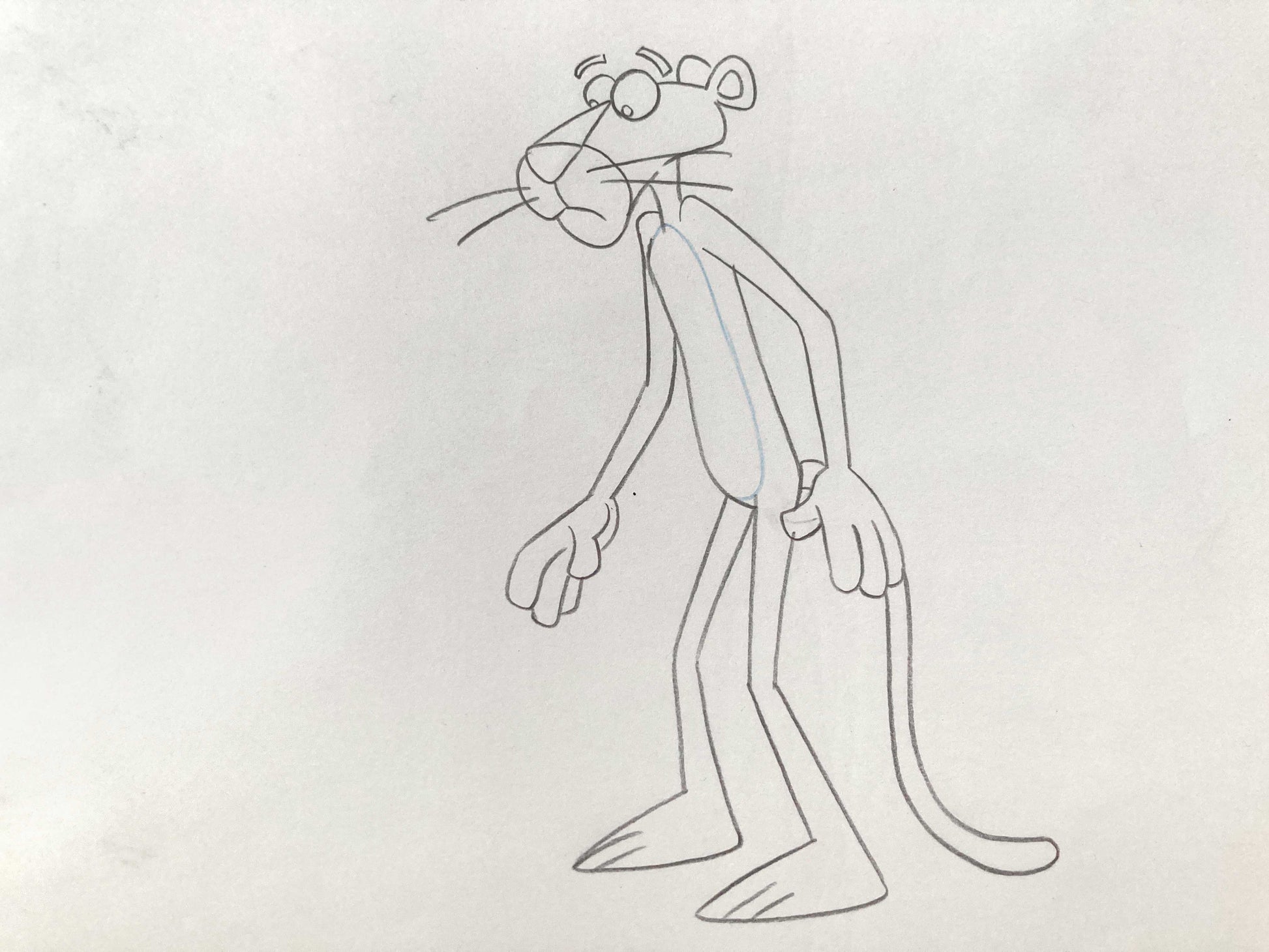 Original Animation Production Used Drawing of The Pink Panther (From the 80's). For sale on FLIP Gallery