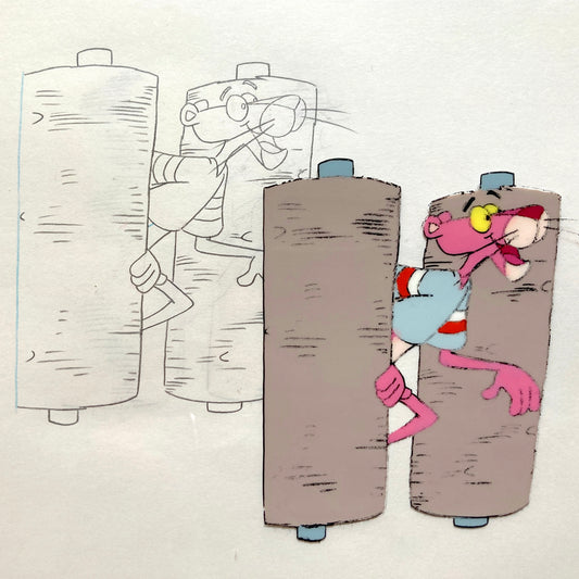 The Pink Panther : Original Production Used Animation Cel + Matching Drawing (Tv show 1980s). For sale on FLIP Gallery