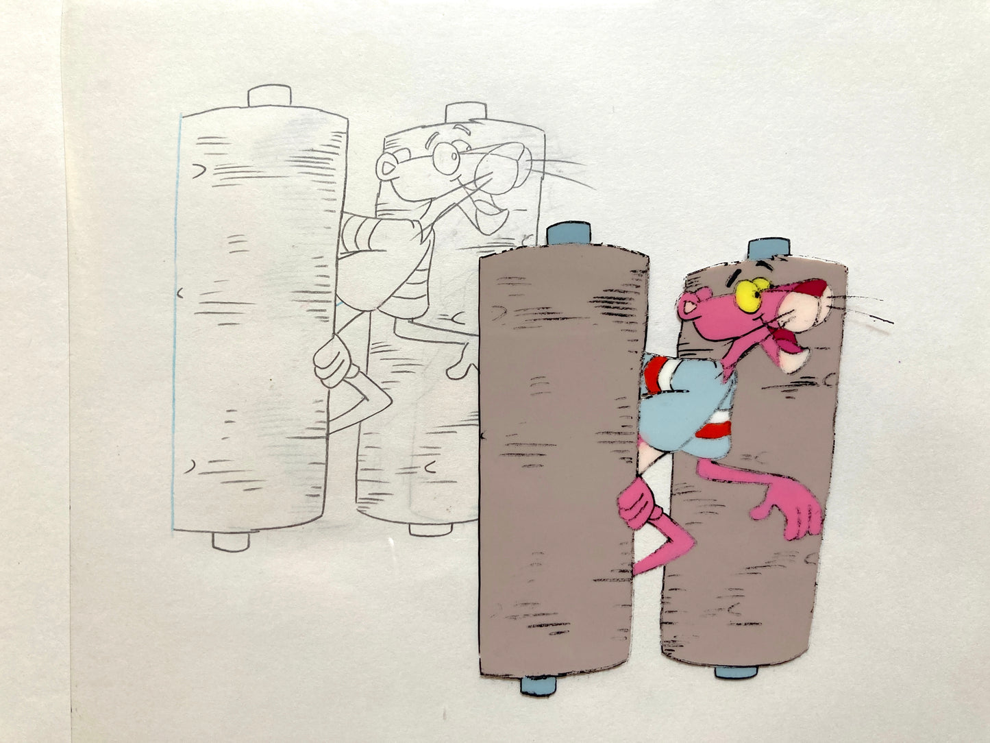 The Pink Panther : Original Production Used Animation Cel + Matching Drawing (Tv show 1980s). For sale on FLIP Gallery