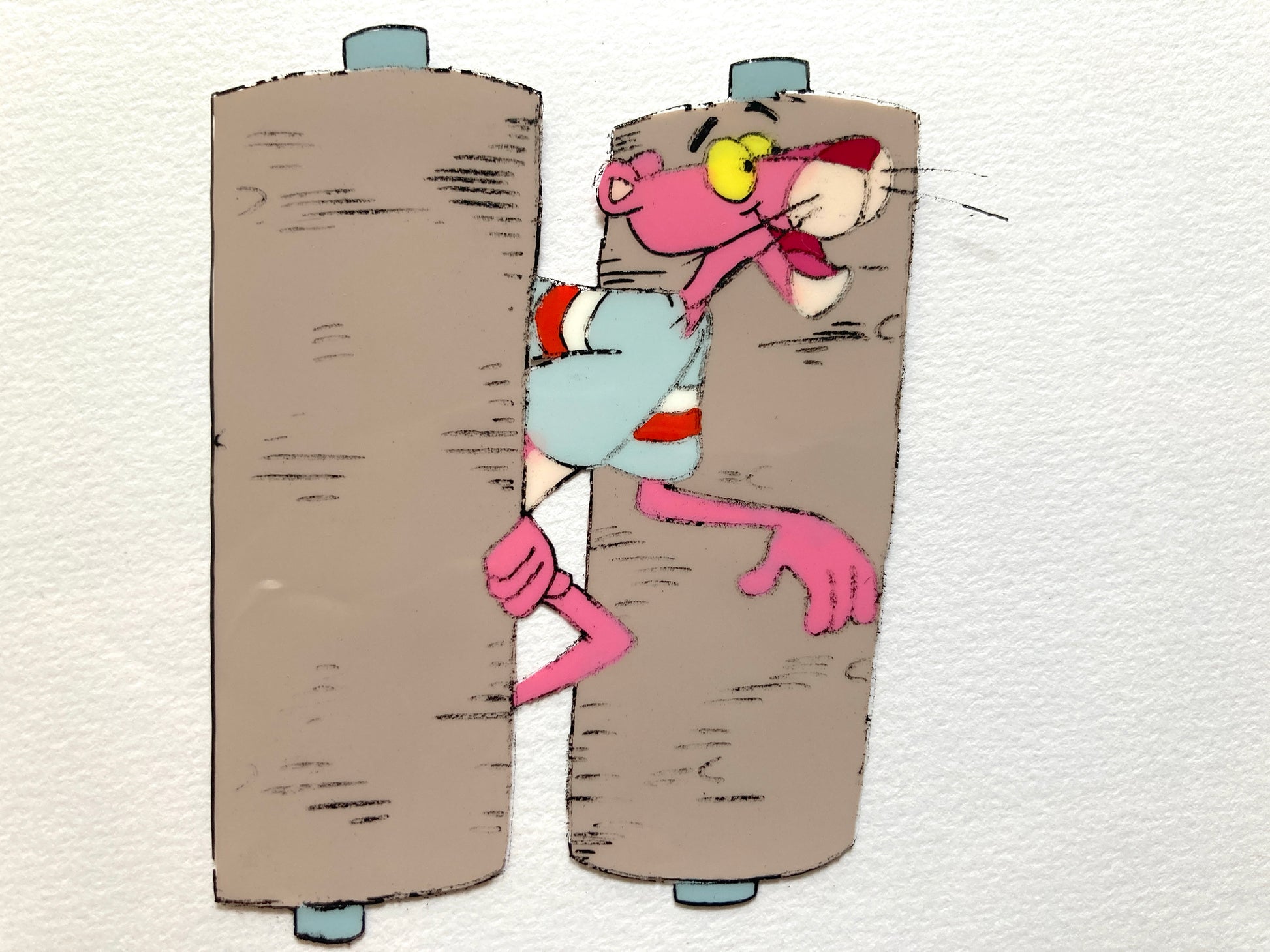 The Pink Panther : Original Production Used Animation Cel + Matching Drawing (Tv show 1980s). For sale on FLIP Gallery