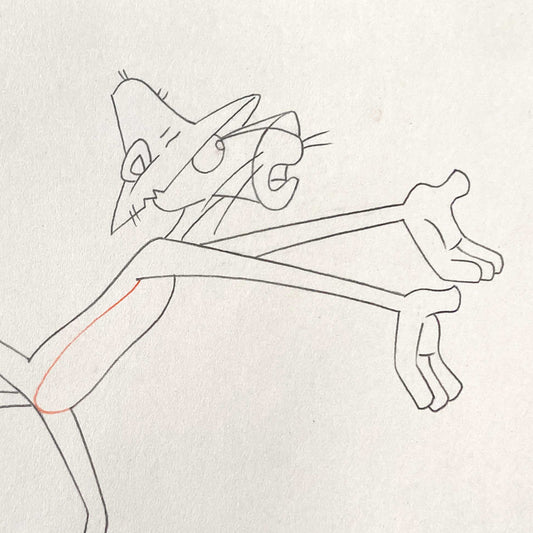 Original Production Used Animation Drawing of The Pink Panther (From the 80's). For sale on FLIP Gallery