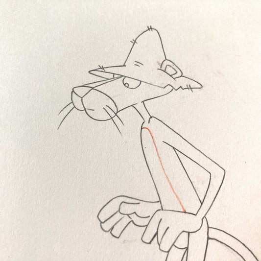 Original Production Used Animation Drawing of The Pink Panther (From the 80's). For sale on FLIP Gallery