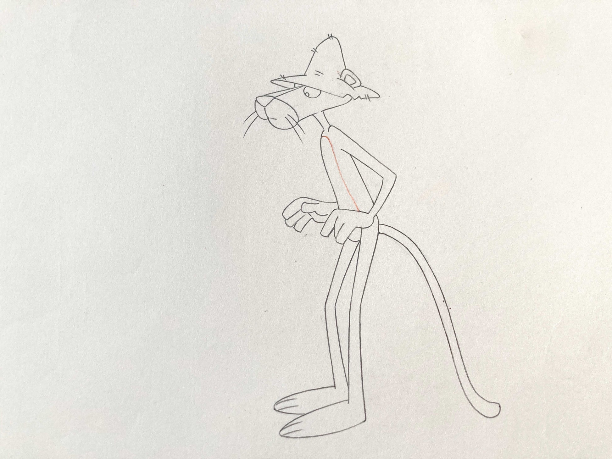 Original Production Used Animation Drawing of The Pink Panther (From the 80's). For sale on FLIP Gallery