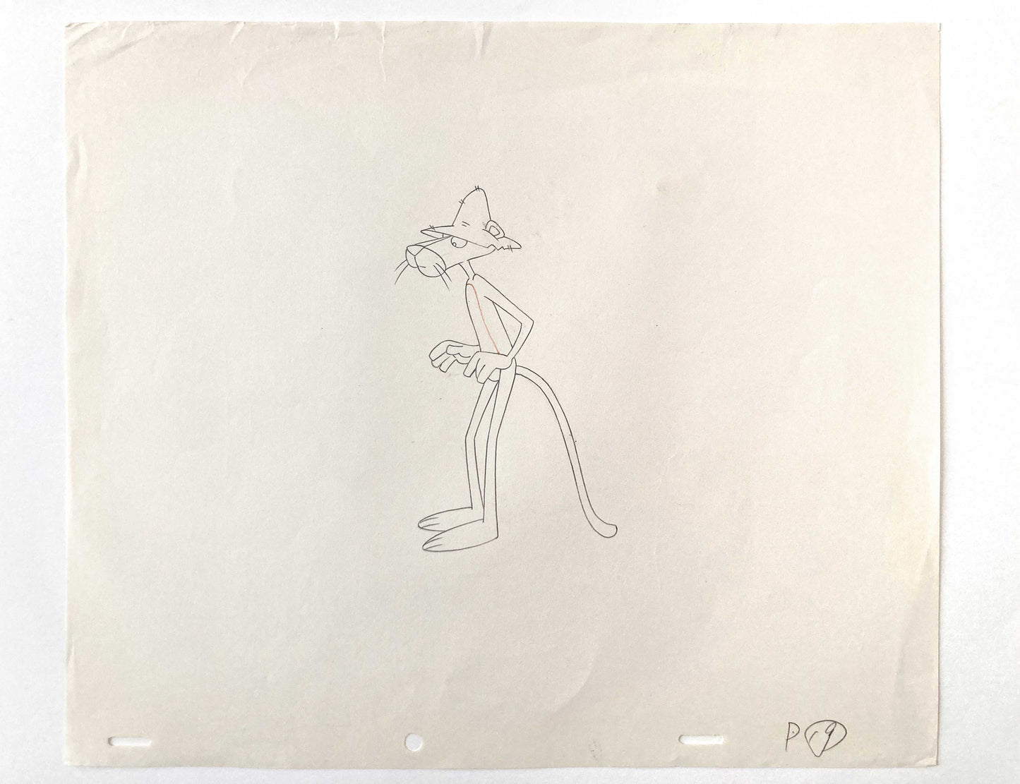 Original Production Used Animation Drawing of The Pink Panther (From the 80's). For sale on FLIP Gallery