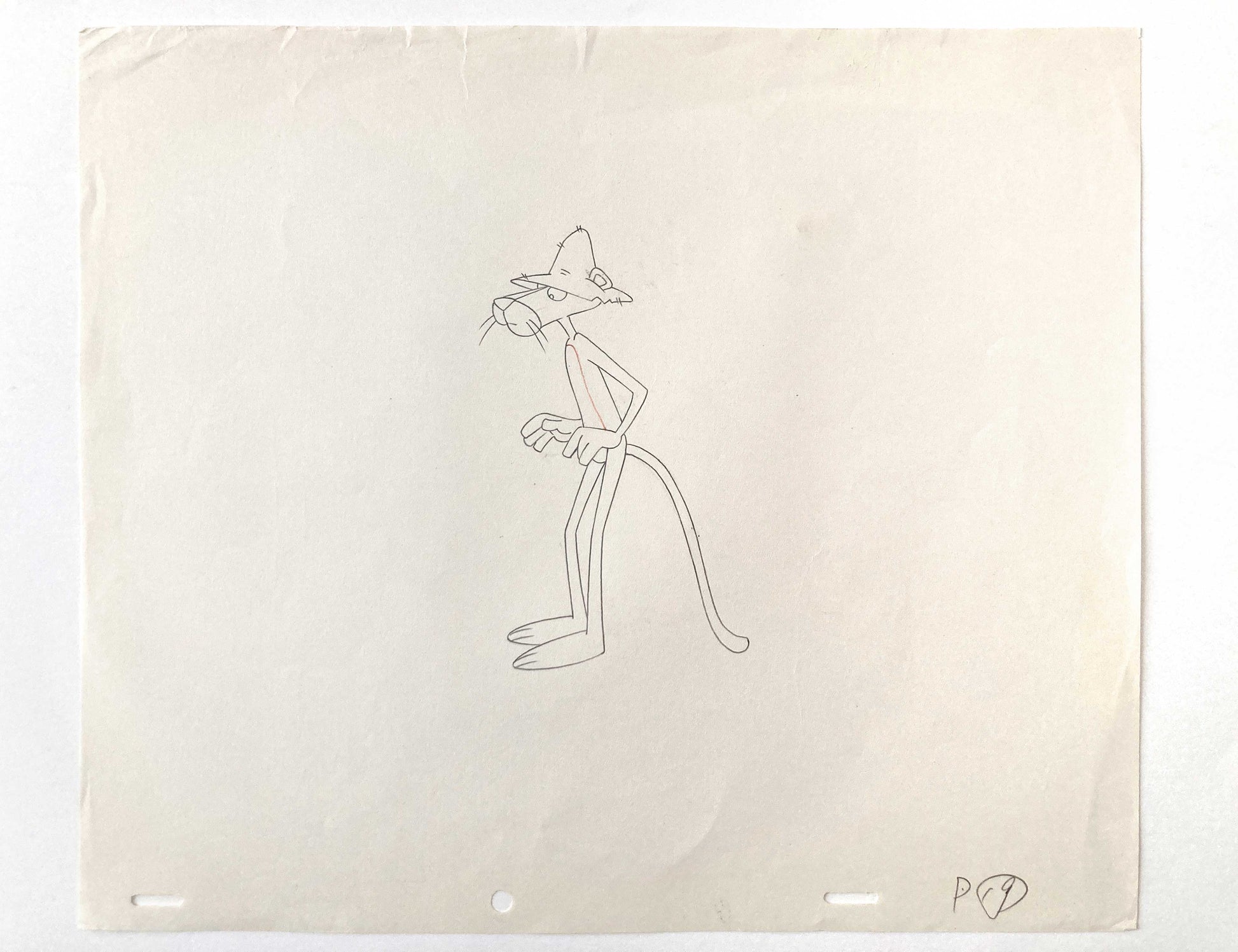 Original Production Used Animation Drawing of The Pink Panther (From the 80's). For sale on FLIP Gallery