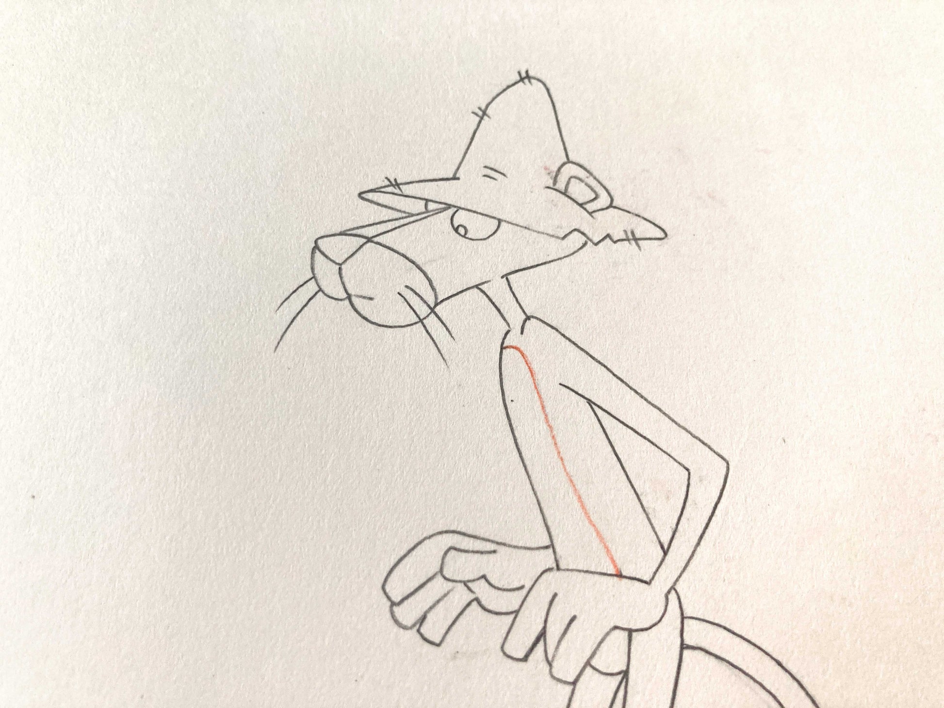Original Production Used Animation Drawing of The Pink Panther (From the 80's). For sale on FLIP Gallery