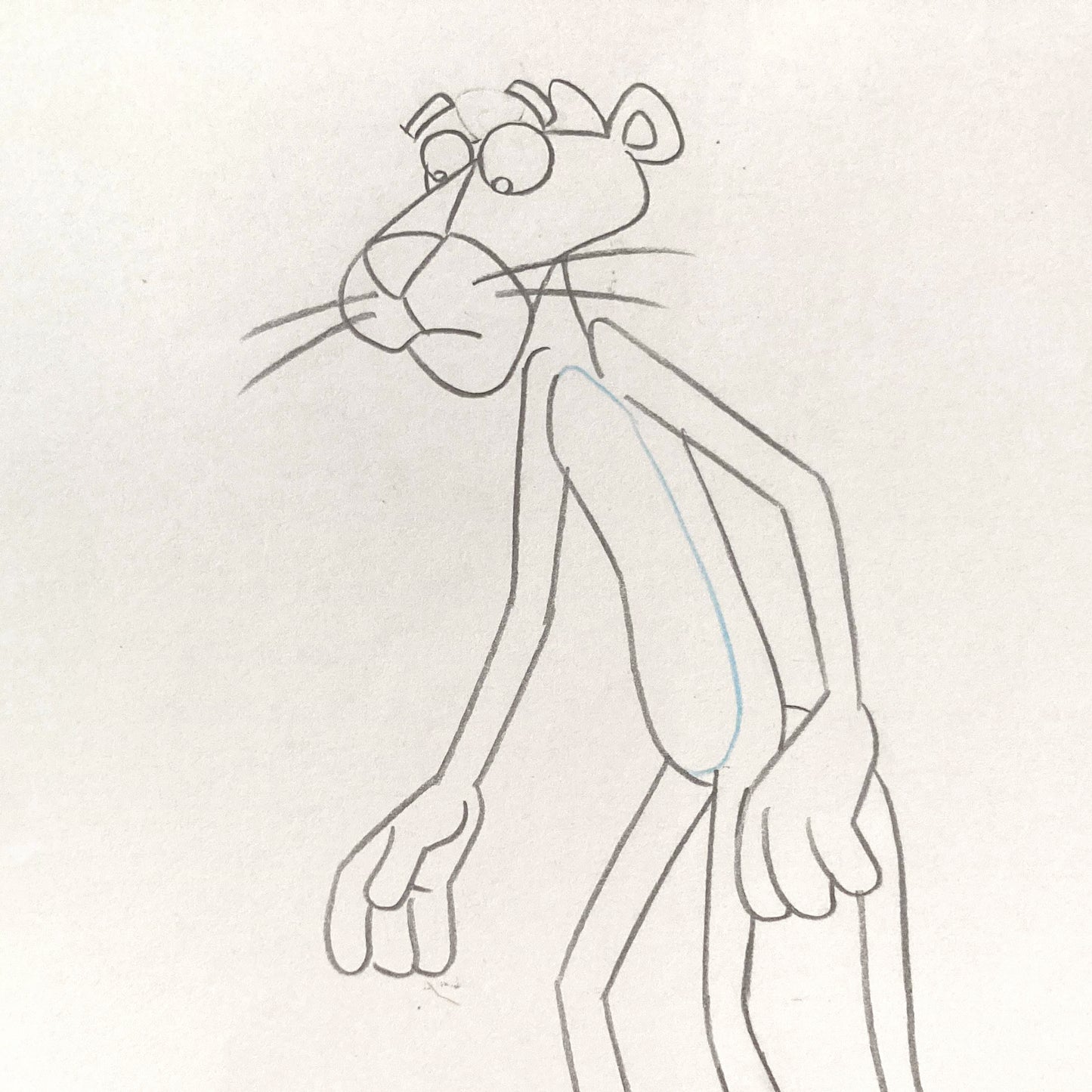 Original Animation Production Used Drawing of The Pink Panther (From the 80's). For sale on FLIP Gallery