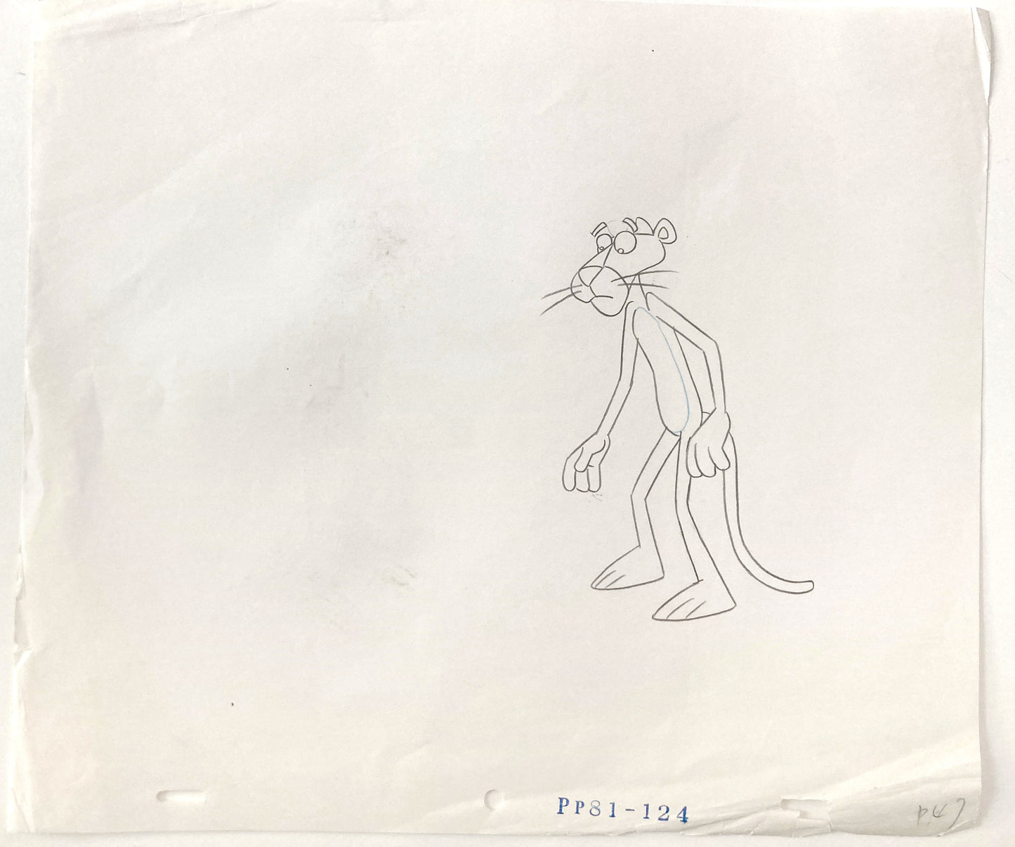 Original Animation Production Used Drawing of The Pink Panther (From the 80's). For sale on FLIP Gallery