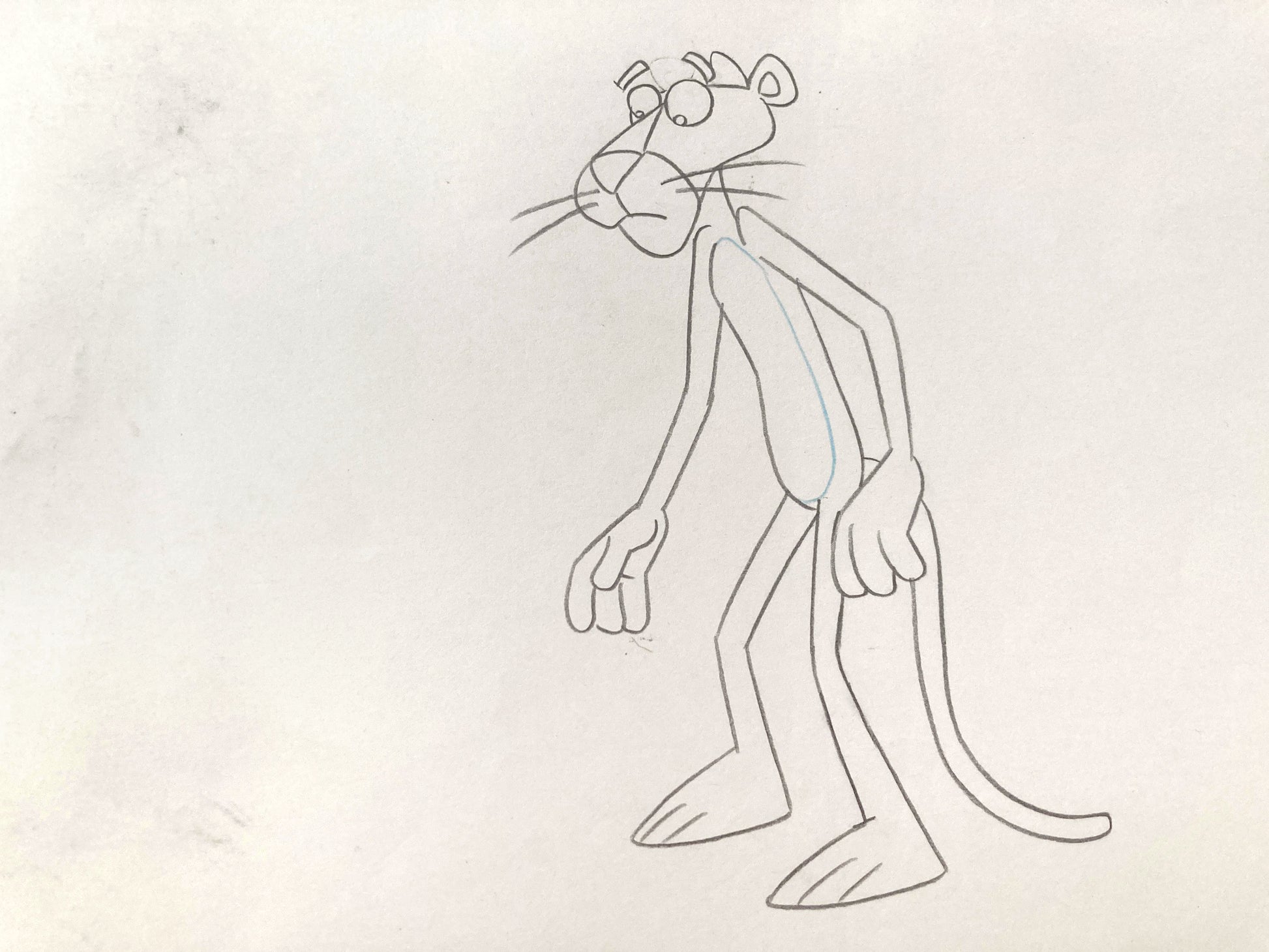 Original Animation Production Used Drawing of The Pink Panther (From the 80's). For sale on FLIP Gallery
