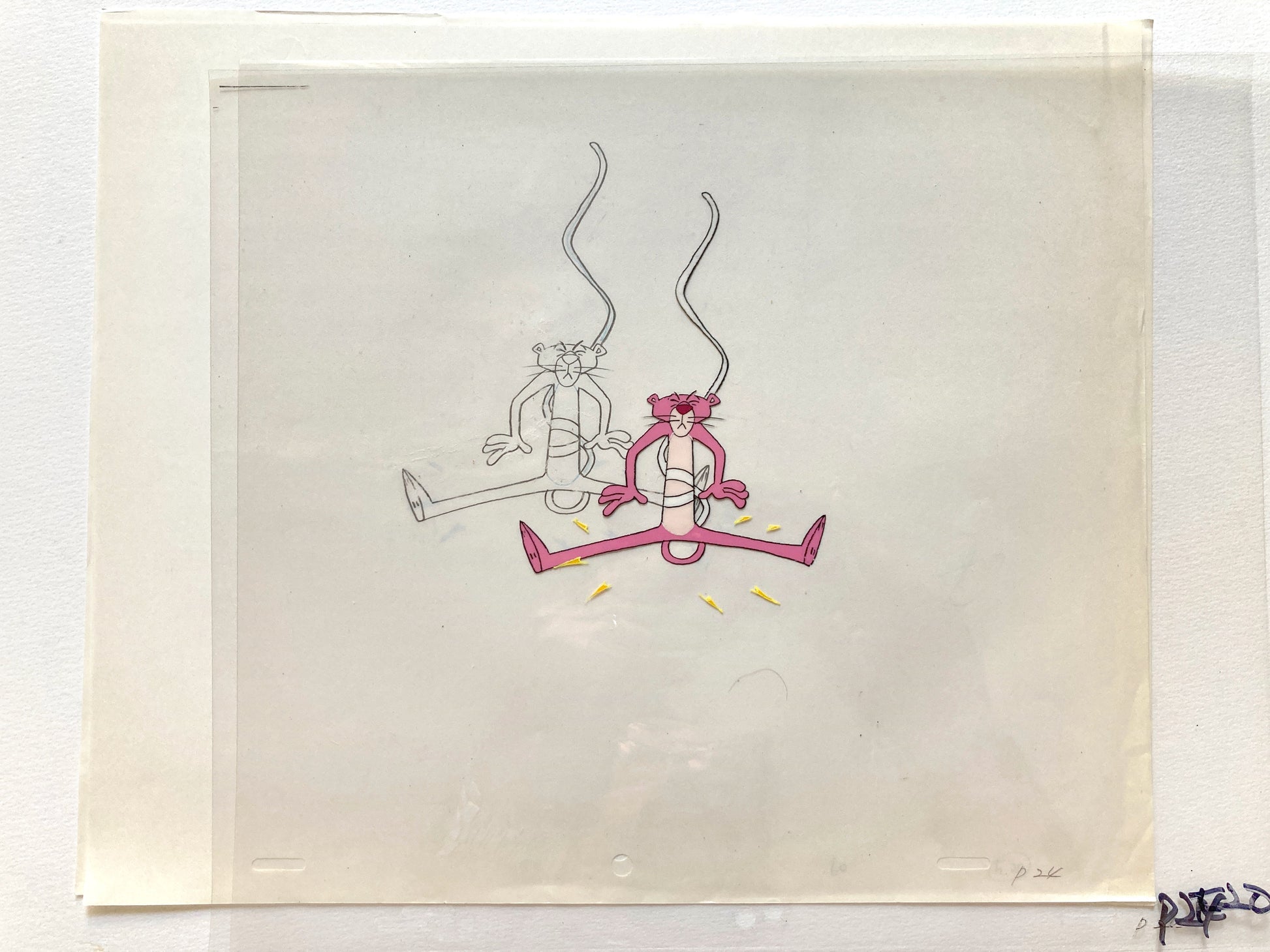 The Pink Panther : Original Production Used Animation Cel + Matching Drawing (Tv show 1980s). For sale on FLIP Gallery