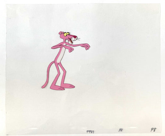 The Pink Panther - Original Production Used Animation Celluloid (From the Tv show 80s). For sale on FLIP Gallery
