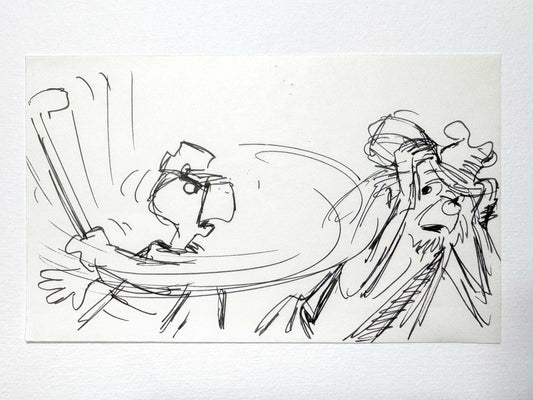 "The Rescuers" : Original Production Used Storyboard Drawing - Art from the legendary Ted Berman (Walt Disney, 1977). For sale on FLIP Gallery