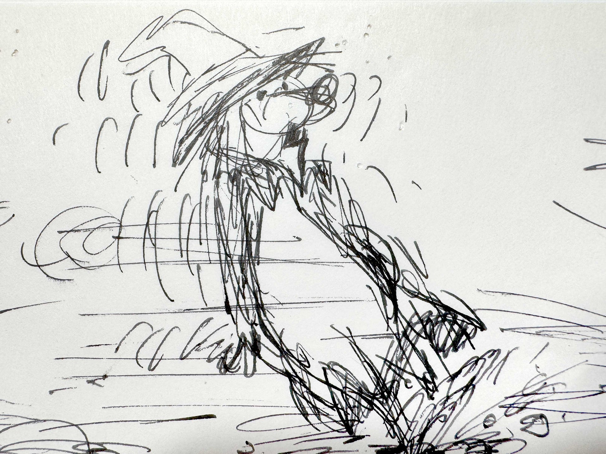 "The Rescuers" Original Production Used Storyboard Drawing - Art from the legendary Ted Berman (Walt Disney, 1977). For sale on FLIP Gallery
