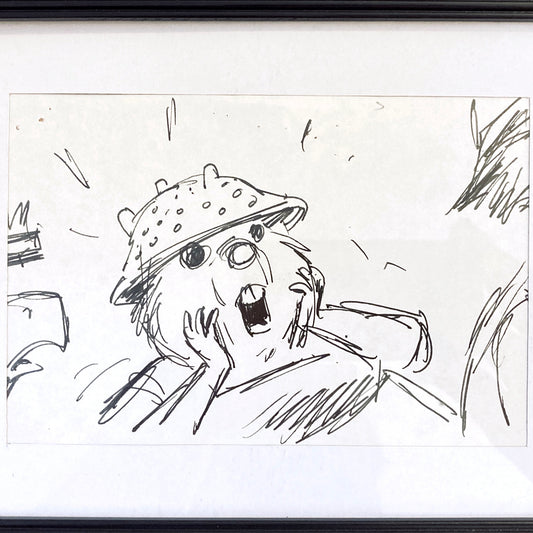 The Rescuers Original Storyboard Drawing Framed - Art from the legendary Ted Berman (Walt Disney, 1977). For sale on FLIP Gallery