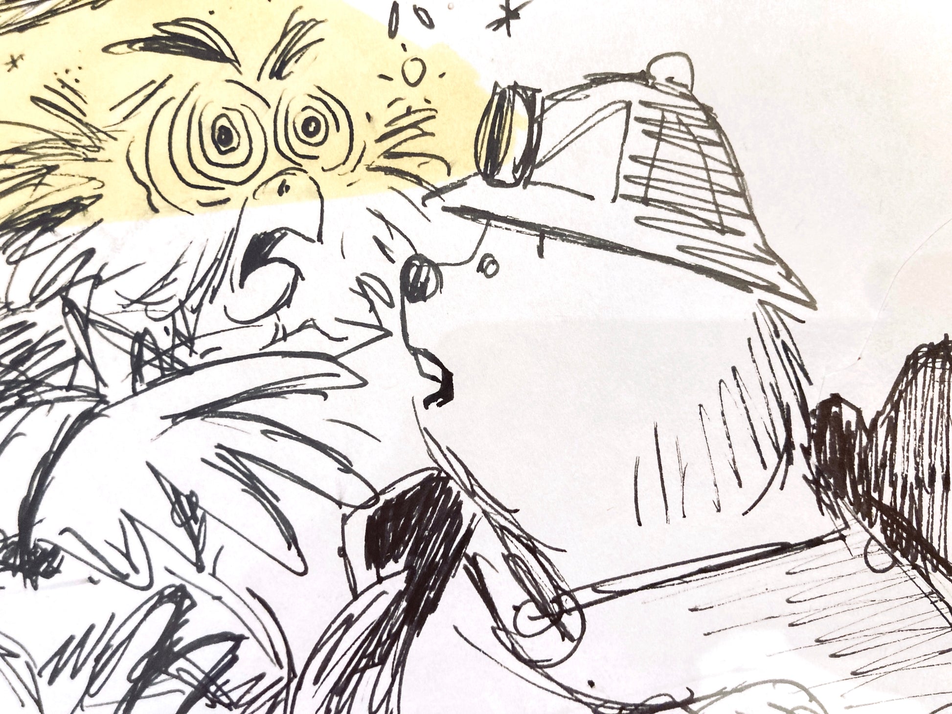 The Rescuers Original Production Used Storyboard Drawing - Art from the legendary Ted Berman (Walt Disney, 1977). For sale on FLIP Gallery
