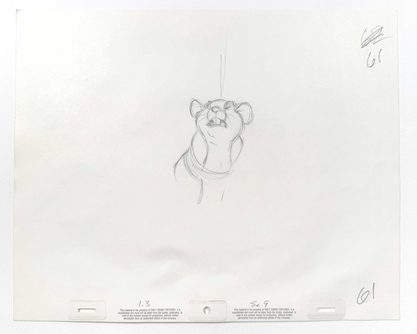 The Rescuers Down Under Original Animation Production Drawing (Walt Disney, 1990). For sale on FLIP Gallery