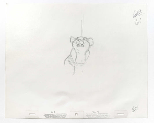 The Rescuers Down Under Original Animation Production Drawing (Walt Disney, 1990). For sale on FLIP Gallery