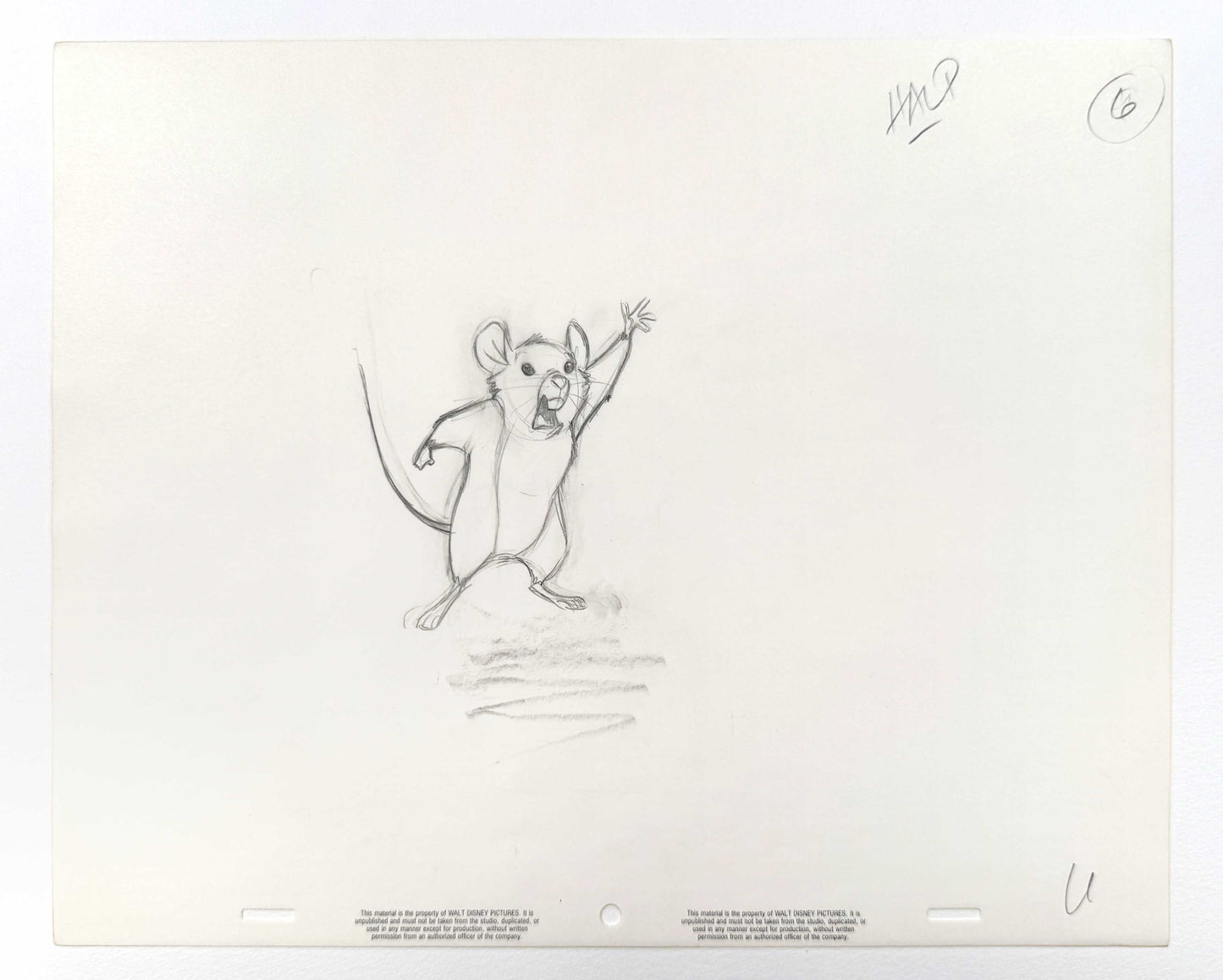 The Rescuers Down Under Original Animation Production Drawing (Walt Disney, 1990). For sale on FLIP Gallery