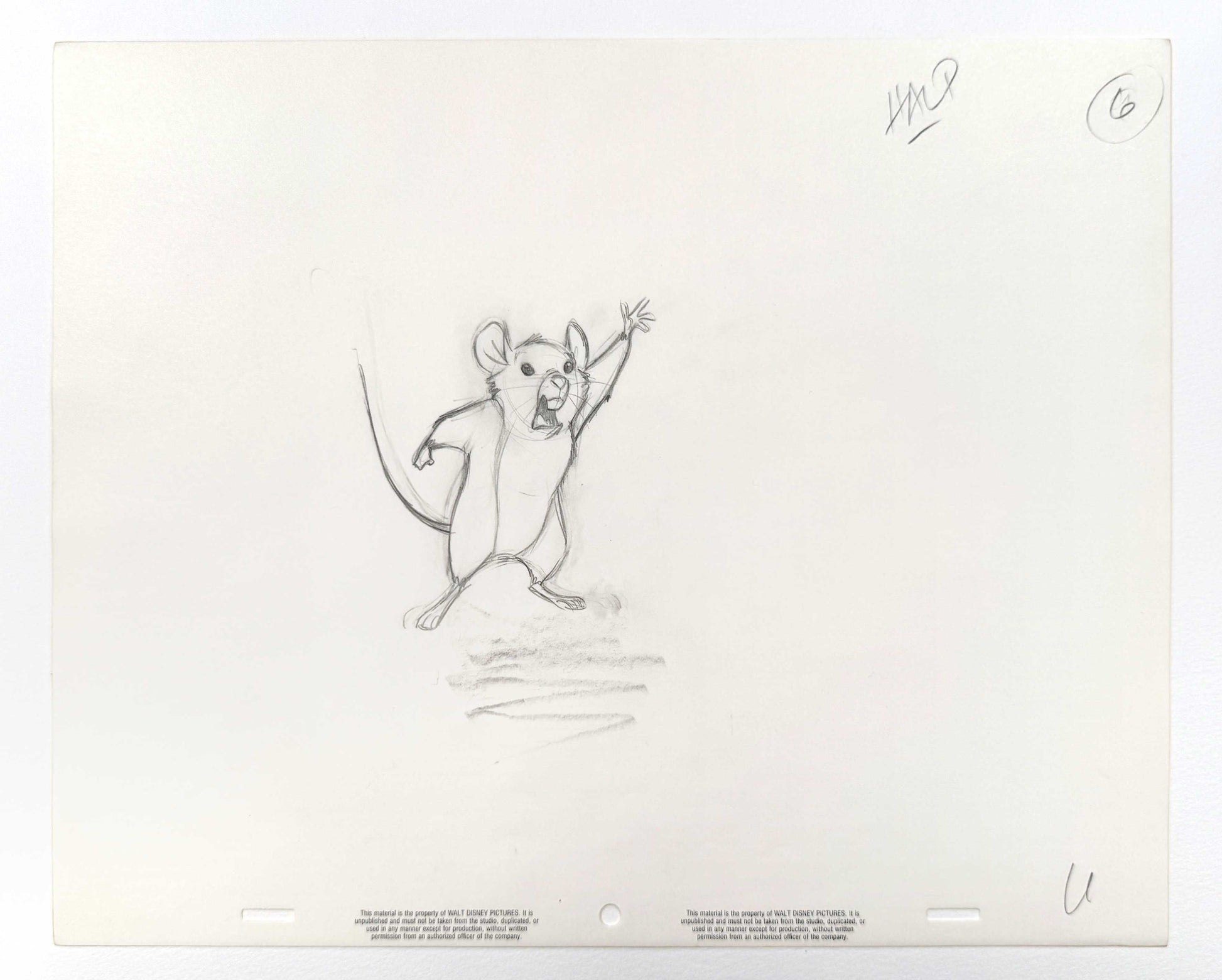 The Rescuers Down Under Original Animation Production Drawing (Walt Disney, 1990). For sale on FLIP Gallery