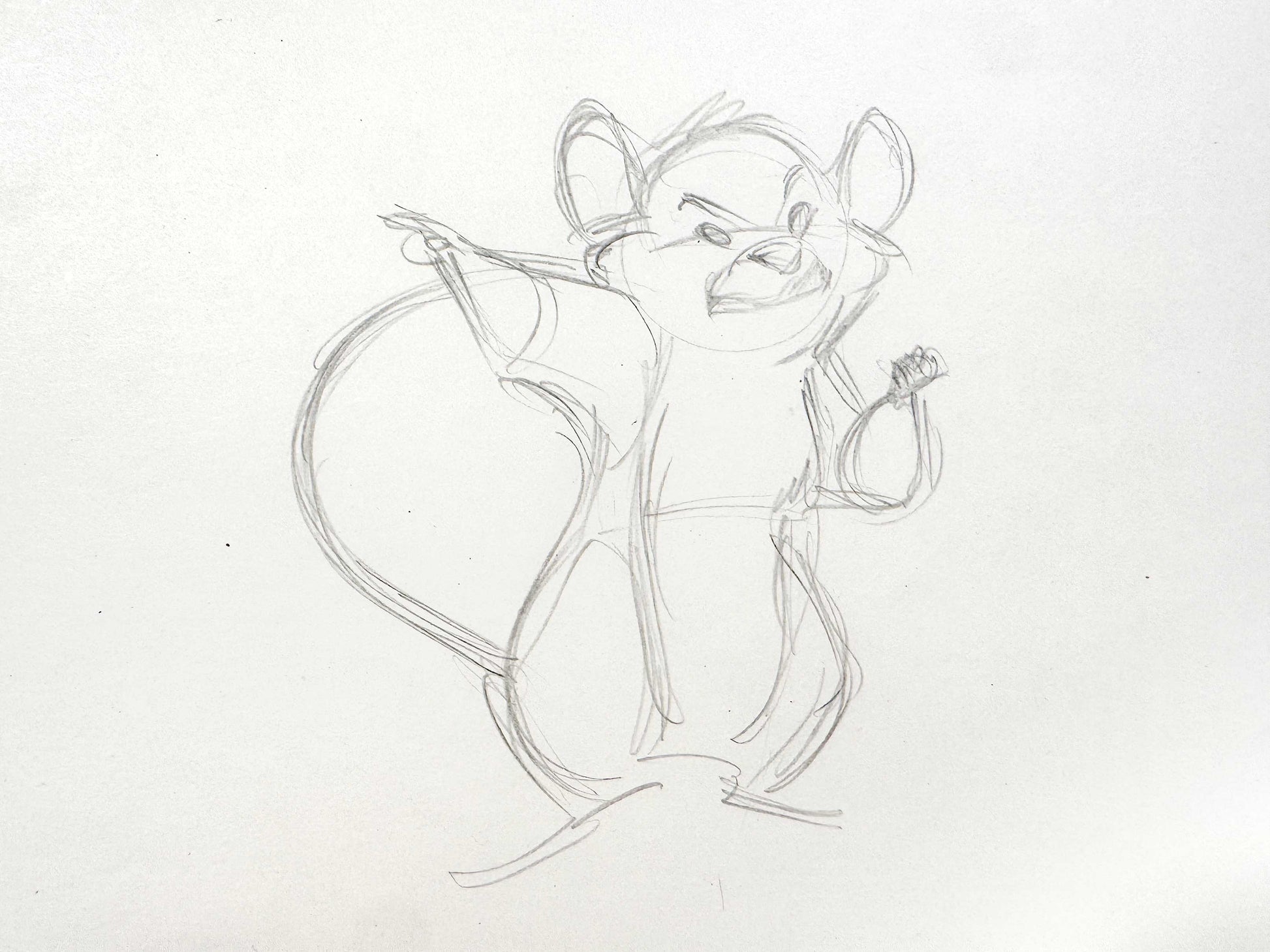 The Rescuers Down Under : Original Animation Production Rough Drawing (Walt Disney, 1990). For sale on FLIP Gallery