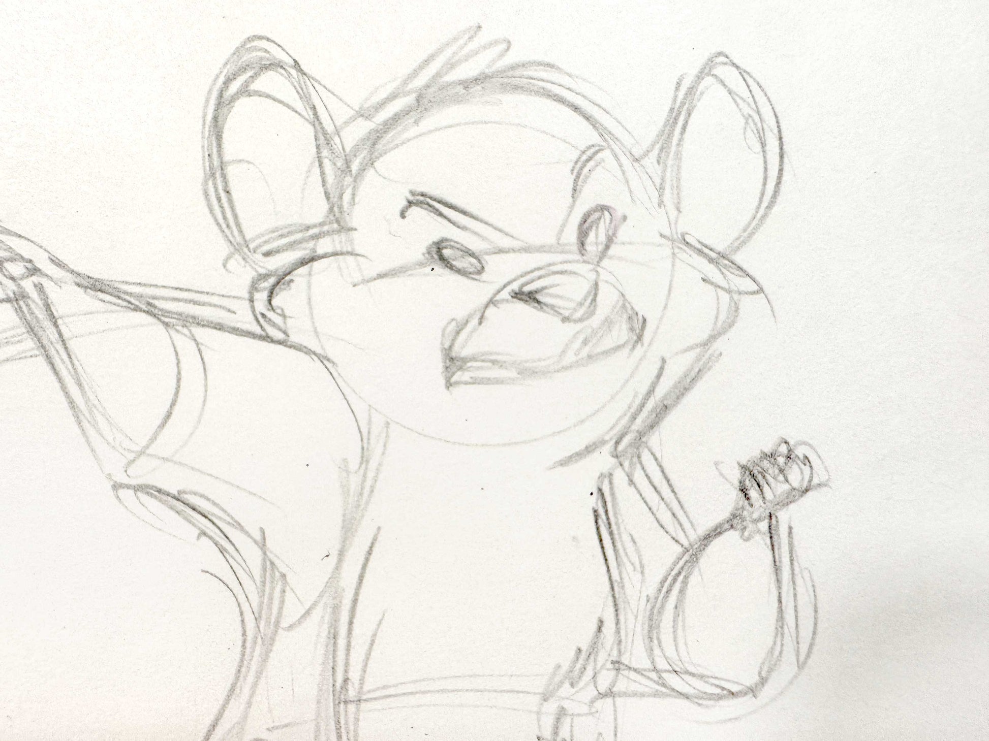 The Rescuers Down Under : Original Animation Production Rough Drawing (Walt Disney, 1990). For sale on FLIP Gallery