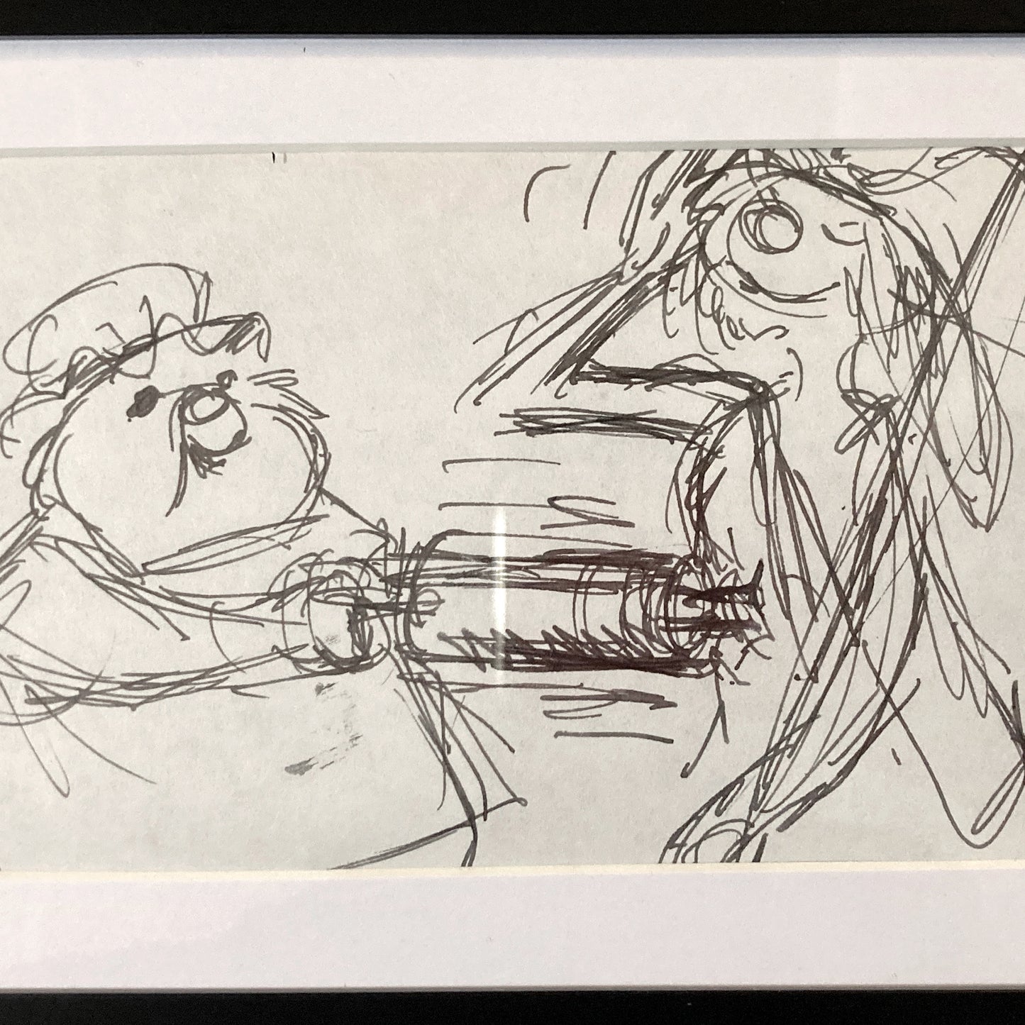 The Rescuers Original Production Used Storyboard Drawing - Art from the legendary Ted Berman (Walt Disney, 1977). For sale on FLIP Gallery