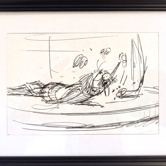 The Rescuers : Original Storyboard Drawing - Art from the legendary Ted Berman (Walt Disney, 1977). For sale on FLIP Gallery