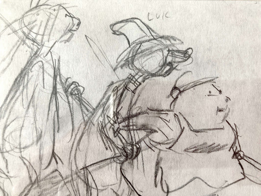 The Rescuers : Original Production Used Storyboard Drawing - Art from the legendary Ted Berman (Walt Disney, 1977). For sale on FLIP Gallery